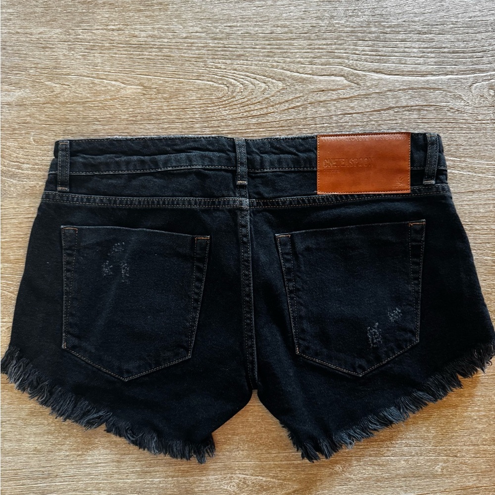 One Teaspoon Dukes Shorts in Worn Black Color - Picture 2 of 5